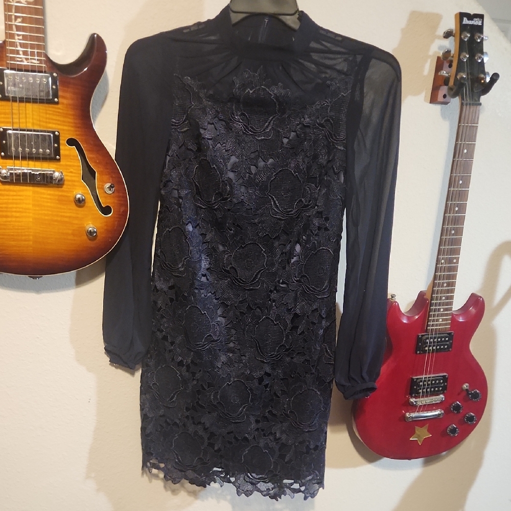 Ted Baker Black Floral Lace Dress